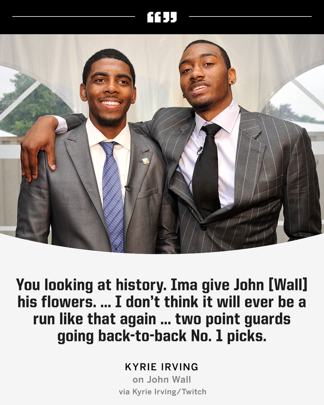 欧文赞沃尔：我们两个控卫连续两年当选状元，这种情况不会再出现